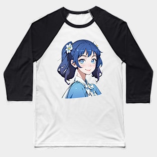 Cute happy anime girl in summer series Baseball T-Shirt